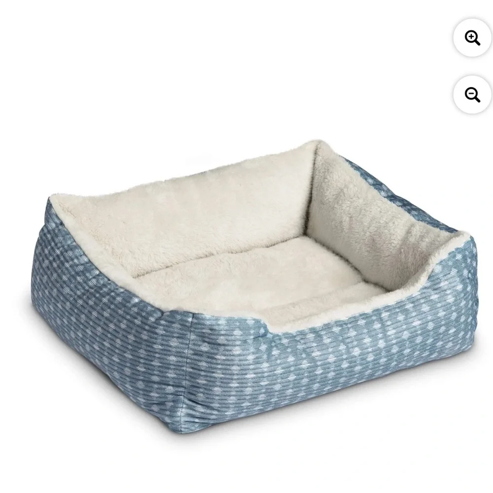 Vibrant Life Cuddler Small Dog or Cat Bed, Blue 19